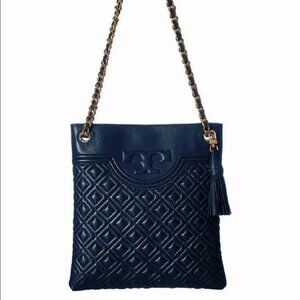 SOON! NWT! TORY BURCH Navy Fleming Swingpack